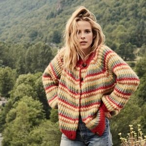 DOEN BRIAR CARDIGAN SWEATER - RAINBOW KNIT